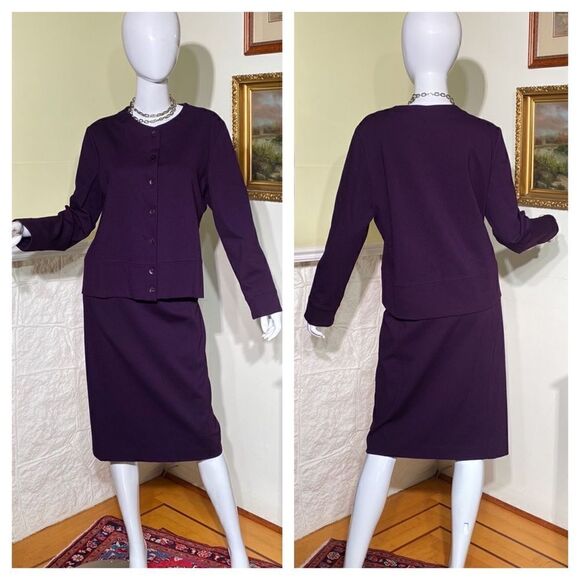 Tilley Easy Care Travel 2-Piece Skirt & Jacket Suit Set - Picture 1 of 11